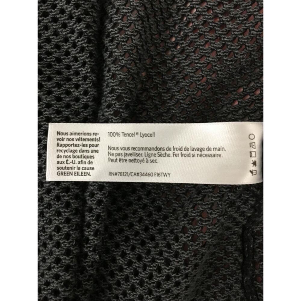 Eileen Fisher Charcoal Tencel Twisted Pointelle Cardigan Shrug M - Picture 7 of 9
